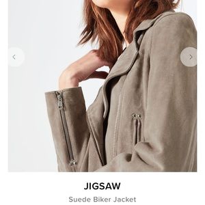 Jigsaw Suede Biker Jacket